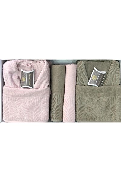 ROYAM Yanar Home Бавовняний жакардовий 8-предметний сімейний комплект халатів