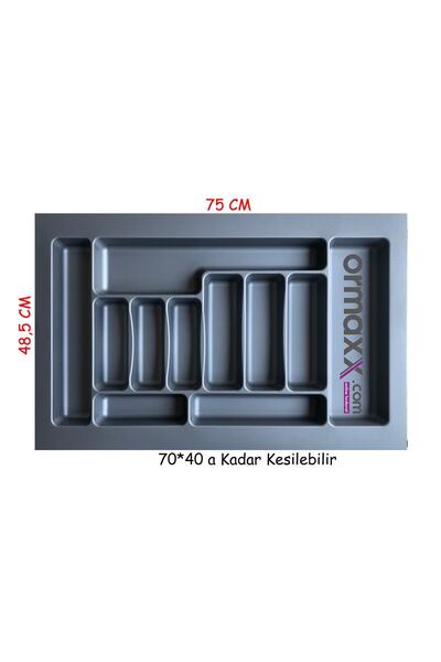 ORMAXX Kaşıklık Gri Desenli 75*49 Cm {en:70 Derinlik:40 Kesilebilir}