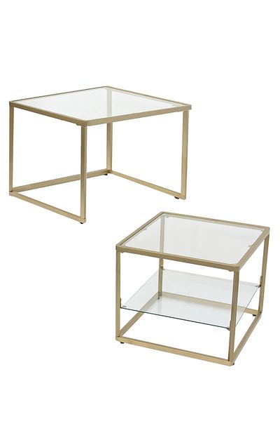 sharpdo Modern Nested Coffee Table Set with High-low Combination Design