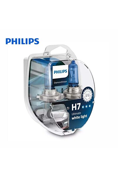Philips 12V H7 AMPUL 55W BEYAZ IŞIK DIAMOND VISION 5000K (2 AD)