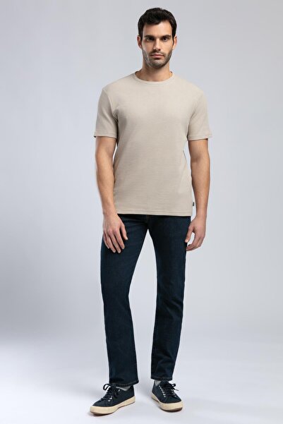 Lee Cooper Conroy pentru bărbați bumbac 100% O Neck tricou Bej