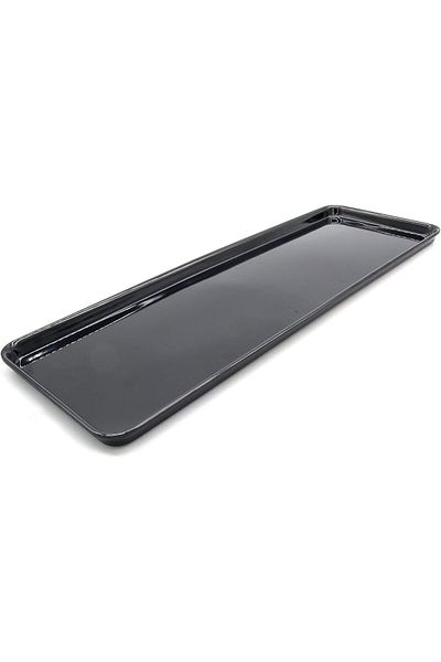 Winds Trading Dynasty Black Melamine Serving Tray, BPA-free, Sleek Finish, Ideal for Food (47x17cm)
