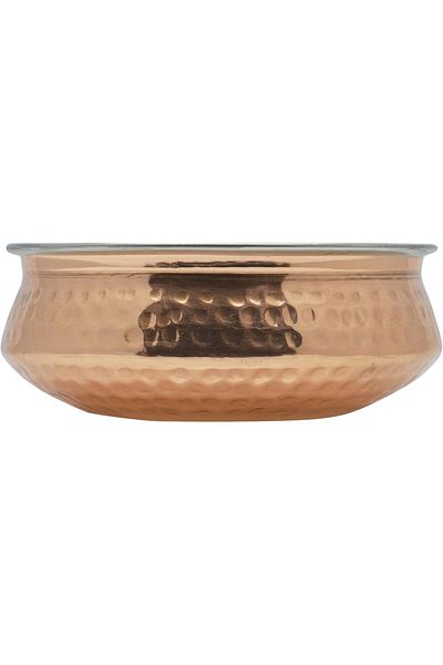 RAJ COPPER HANDI SERVING BOWL WITHOUT LID, 17 CM , COPPER, TCH003, CURRY BOWL , SERVING BOWL
