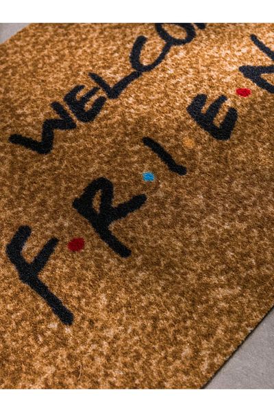 LC Waikiki Lcw Home Black Friends Printed Door Mat 45X75 cm