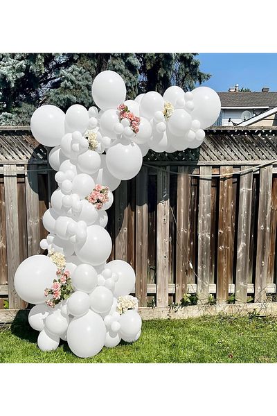 VIP Balon 50 White Pastel Balloons – Helium Compatible and Durable