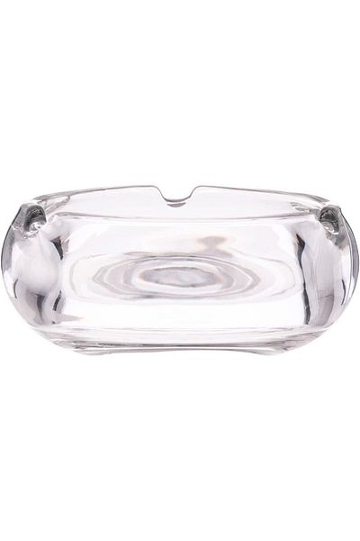 AKDC Glass Ashtray L(9CM) XW(9CM) XH(4CM) White