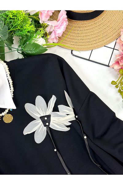 YEDİLALE Flower Detailled Tunic