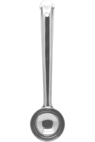 RAJ FL0008 Steel Flare Ladle – 37cm, Silver, for Serving Curry, Soup, Milk & More