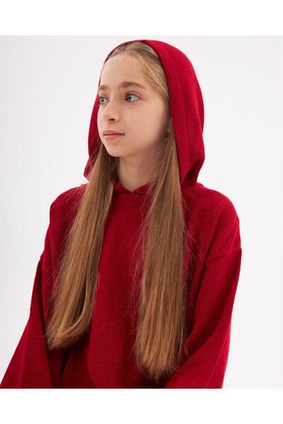 Hilal Akıncı Kids Hanorac cu glugă și buzunar pentru fete Tricoturi Pantaloni Set 2 piese