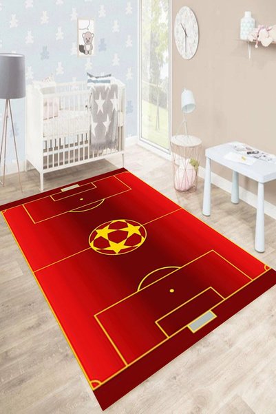 Motto Rug Store Dijital Baskı Kaymaz Taban Dekoratif Makinede Yıkanabilir Lek...