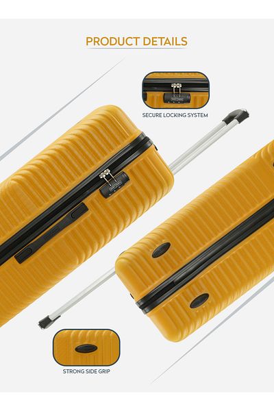 PARAJOHN حقيبة سفر Aurora Checked-In Luggage متوسطة الحجم (24 بوصة) من مادة ABS الصلبة مع 4 عجلات دوارة وقفل