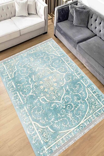 Motto Rug Store Eko Dijital Baskı Yıkanabilir Kaymaz Taban Dekoratif Salon Ha...