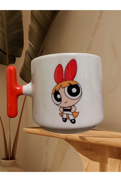 GameFruy Blossom Ceramic Cup - Orange t - Powerpuff Double Sided Printed Mug