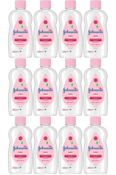 Johnson's Johnsons Baby Baby Oil 200ml Moisturizer (Pink) (Set of 12)