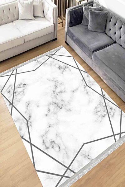 Motto Rug Store Eko Dijital Baskı Yıkanabilir Kaymaz Taban Dekoratif Salon Ha...