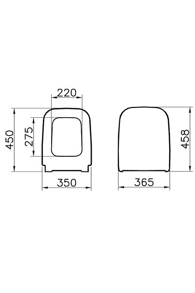 VitrA Capac WC slim detasabil cu balamale metalice, fixare de sus, inchidere lenta soft close