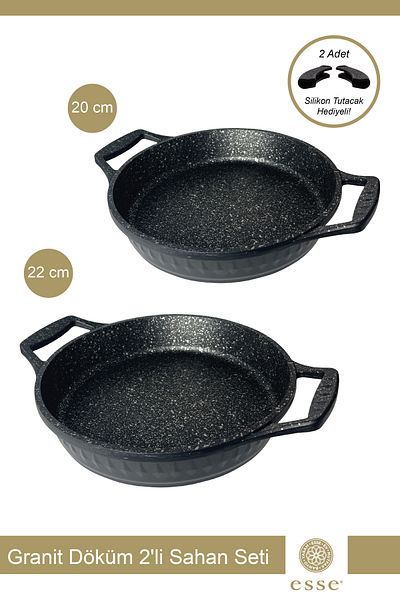 Esse Granite Casting 2-Piece Pan Set Black 20 cm / 22 cm E0072