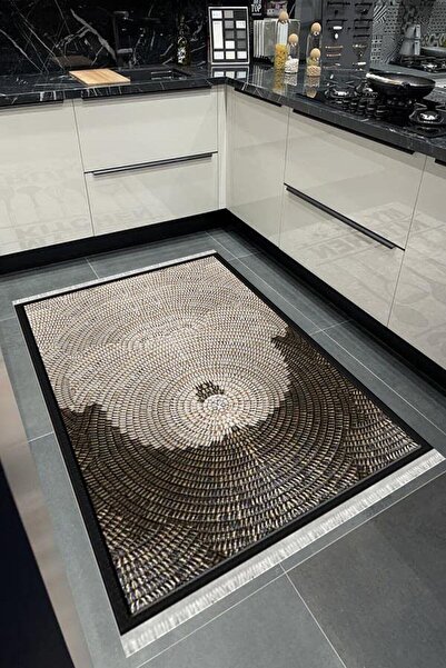 Motto Rug Store Eko Dijital Baskı Kaymaz Tabanlı Leke Tutmaz Makinede Yıkanab...