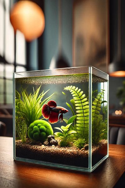 Fauna Pet Supplies Full Glass Aquarium – for Betta, Japanese and Tropical Fish (18 Lt)