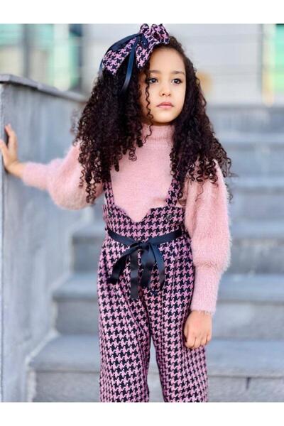 Hilal Akıncı Kids طقم بنطال بني للفتيات شبه ربيعي مقاس 3 بوصات