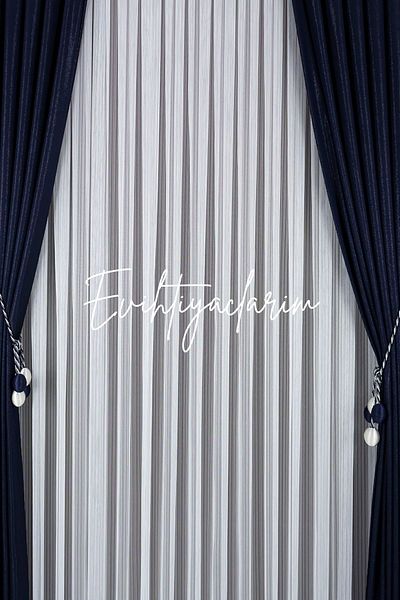 Tül Shop Does Not Want Ironing Professional Craftsmanship Sports Look Akru Model 1/2 Sparse Pleated Tulle Curtain