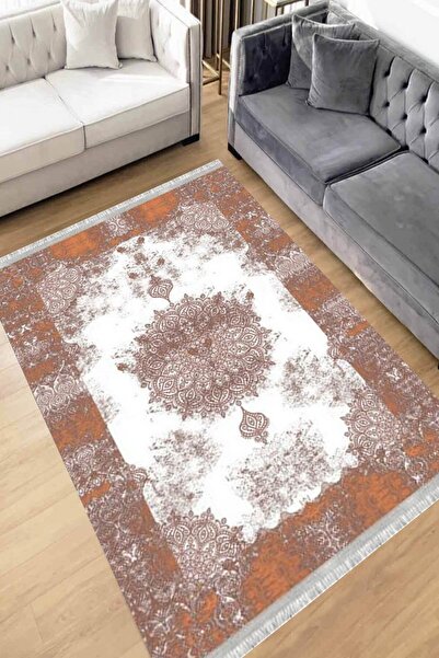 Motto Rug Store Eko Dijital Baskı Yıkanabilir Kaymaz Taban Dekoratif Salon Ha...