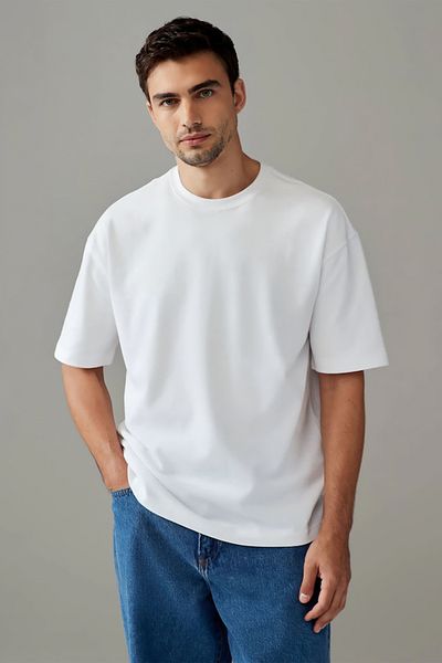 Lilabio Ανδρικό μπλουζάκι Basic Oversize από 100% οργανικό βαμβάκι