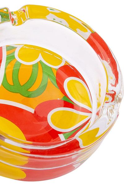 AKDC Glass Ashtray Round L(10CM) XW(10CM) XH(4CM) Transparent