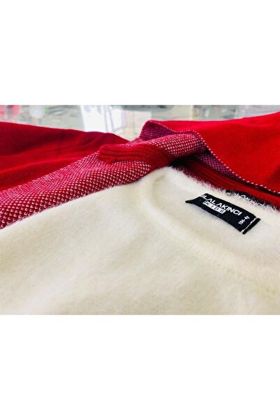 Hilal Akıncı Kids Kız Çocuk Yazılı Triko Hırka Crop Kazak Kot Pantolon 3'lü Takım