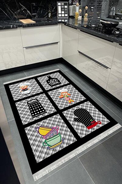 Motto Rug Store Eko Dijital Baskı Kaymaz Tabanlı Leke Tutmaz Makinede Yıkanab...