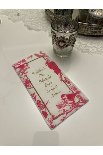 AYGÖREN HOME 50 Talking Presentation Decor Motto Napkins Decorative Napkins 50 Pieces