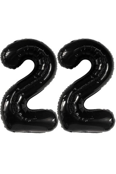 BeySüS Black 22 Number Foil Balloon