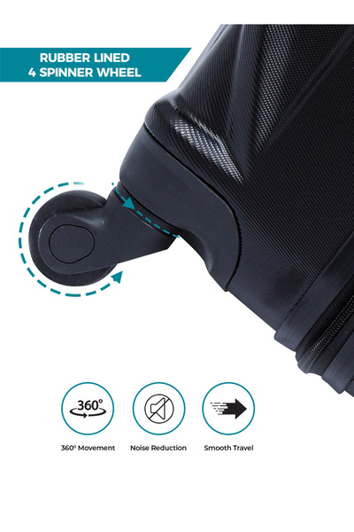 PARAJOHN Matrix 20-Inch Small ABS Hard Case Cabin Luggage Trolley Bag with 8 Spinner Wheels and Lock