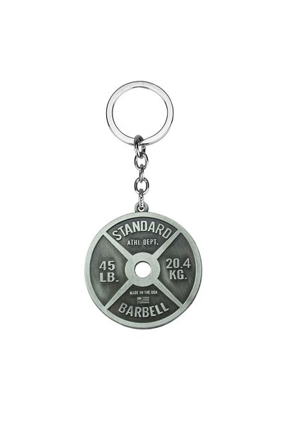 Choice K454-سلسلة مفاتيح على شكل دمبل باربل 45 رطل فضي عتيق من تصميم Vintage Punk Weightlifting Plates