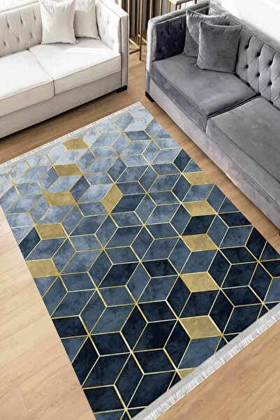 Motto Rug Store Eko Dijital Baskı Yıkanabilir Kaymaz Taban Dekoratif Salon Ha...