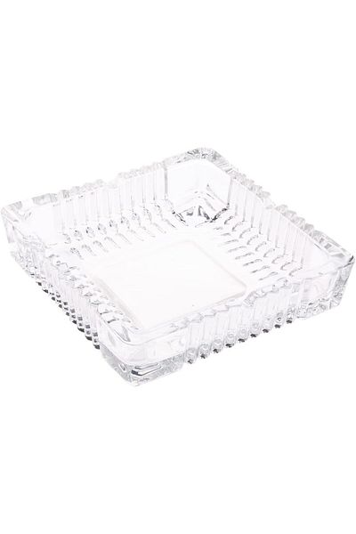 AKDC Glass Ashtray L(17CM) XW(17CM) XH(4CM) White