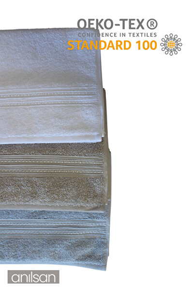 Anılsan 6-панельна сіра рушник для рук - 50x90 см, 225 г, 100% бавовна - рушник для спа-салонів та готелів, для щоденного використання.