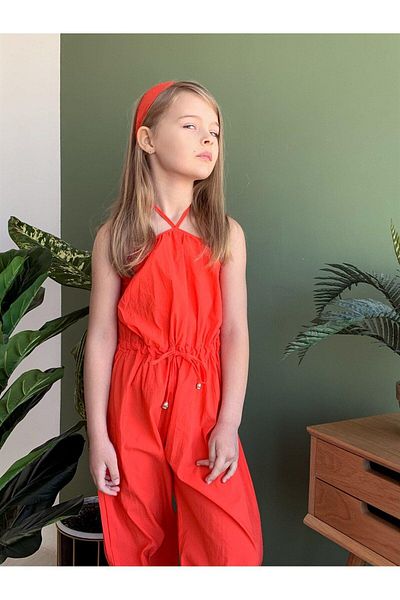 Hilal Akıncı Kids Girl's Orange Jumpsuit