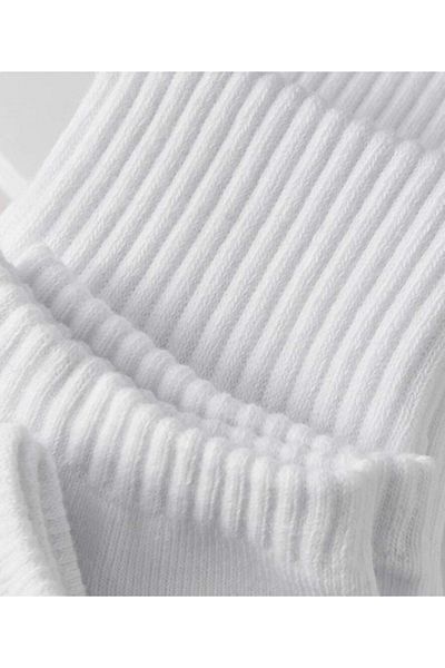 Ozzy Socks 6 ζευγάρια λευκές κοντές βαμβακερές κάλτσες τένις χωρίς ραφές Unisex χωρίς λογότυπο