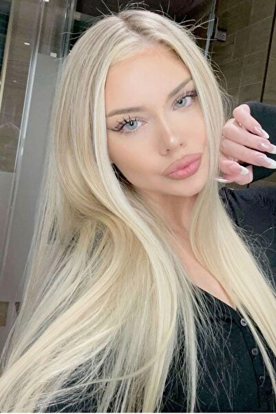 8 Kadına Dair Herşey PLATİN Sarısı DÜZ – 65cm 190 gr. FİBER SENTETİK Çıt Çıt – Renk No:613