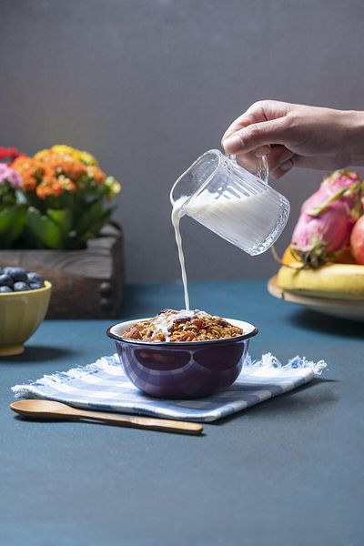 Good Food Granola with Malt and 7 Special Plants for Breastfeeding Mothers, 3-Pack Blueberry, 3X280 g