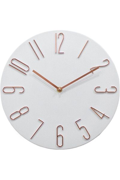 COOYA Round Wall Clock, with Fashion Three-dimensional Figures,12 Inch Unique Design for Living Room