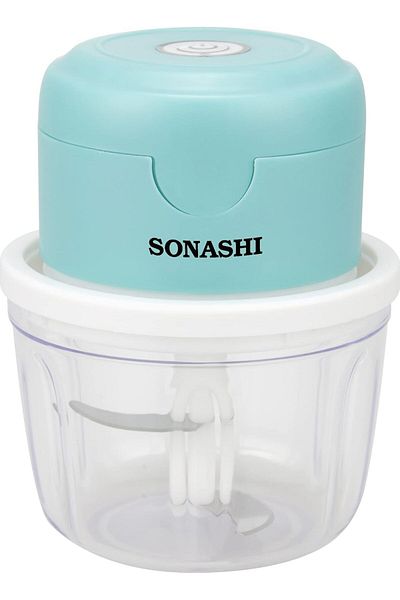 sonashi SMC-15 Mini Chopper w/ 350ml Bowl, USB Charging, LED Indicator, Stainless Steel Blades