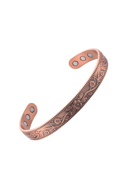 Choice 58-60mm Copper bangle A Vintage Magnetic Pure Copper Bracelet for Wome...