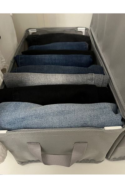 Myvenia 4 Pieces Clothing Organizer - In-Cabinet Organizer, Shelf Organizer, Storage Organizer 45X25X20