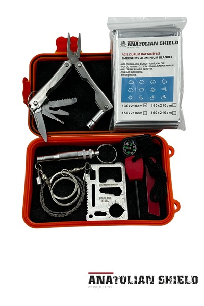 Anatolian Shield Doğada Hayatta Kalma Survival Kiti 8+1 Parça