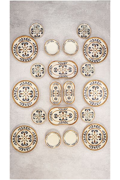 Bambum Lara - 26 Piece Porcelain Breakfast Set Odeon