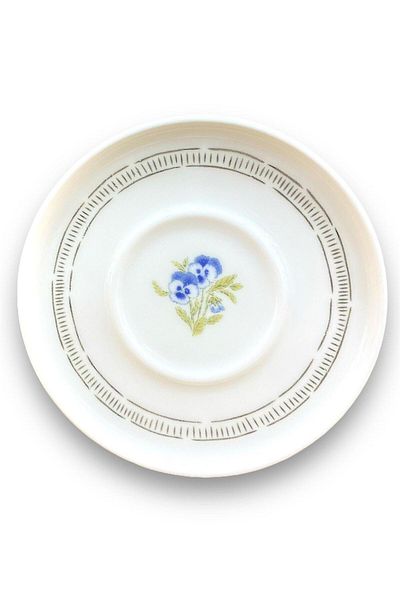Eren Çini Seramiği 12 cm 6-Piece Porcelain Tea Plate Off White