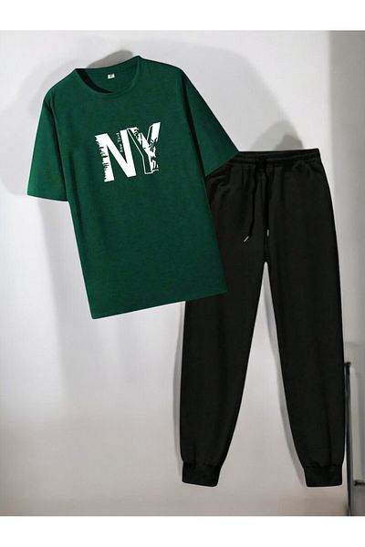 uyguntarz Unisex New York Printed Tracksuit Set