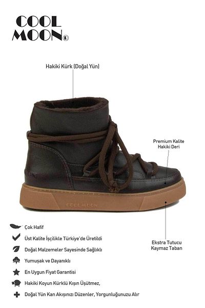 Cool Moon Tenis de damă din shearling autentic 355077